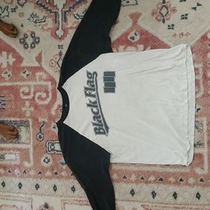 Black Flag Baseball Tee